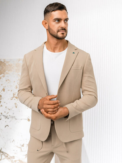 Traje casual para hombre  beige Bolf 01