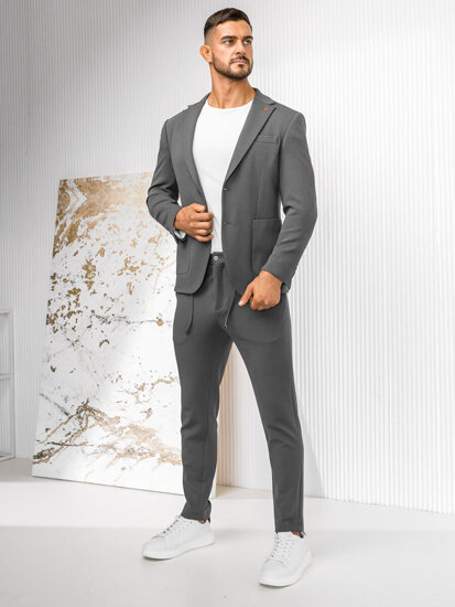 Traje casual para hombre gris Bolf 01