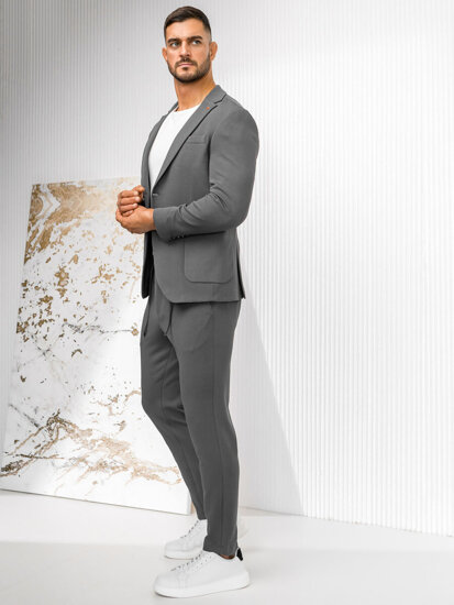 Traje casual para hombre gris Bolf 01