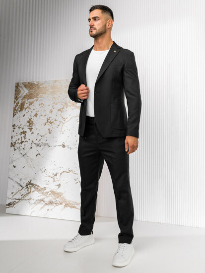 Traje casual para hombre negro Bolf 12