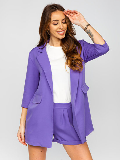 Traje elegante del verano de dos piezas para mujer violeta Bolf 8895