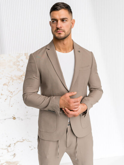 Traje para hombre beige Bolf 01