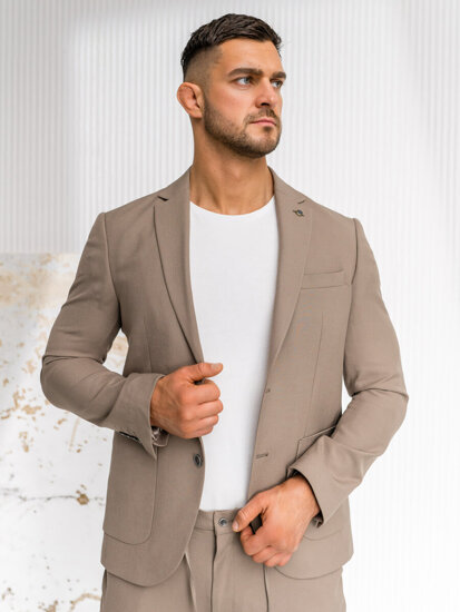 Traje para hombre beige Bolf 01