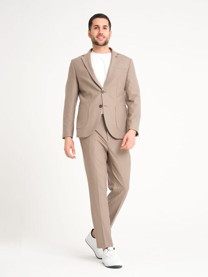 Traje para hombre beige Bolf 01