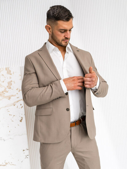 Traje para hombre beige Bolf 02