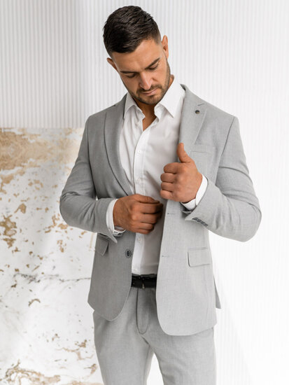 Traje para hombre gris Bolf 03