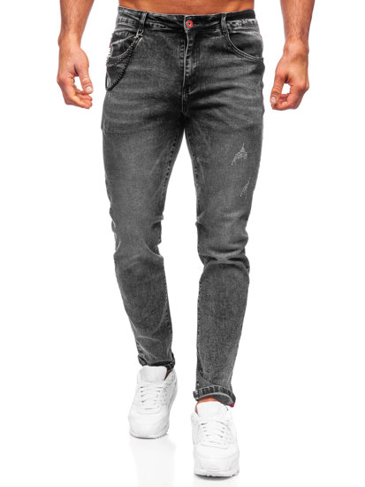 Vaqueros regular fit para hombre negro Bolf HY1050