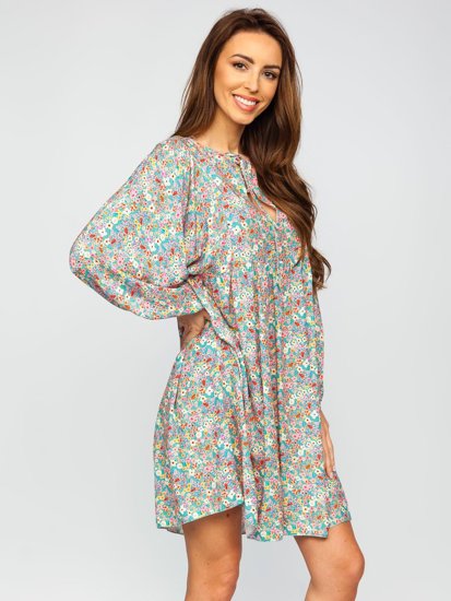 Vestido floral para mujer verde Bolf 3019