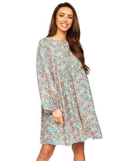 Vestido floral para mujer verde Bolf 3019