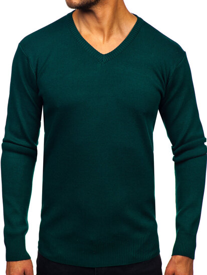 verde Jersey de escote pico para hombre Bolf S8725