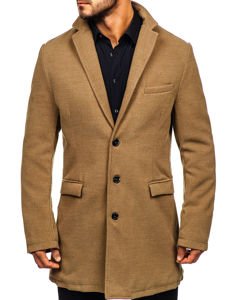 Abrigo de invierno para hombre color camel Bolf 1047-1