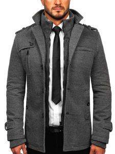 Abrigo de invierno para hombre color gris Bolf 88802