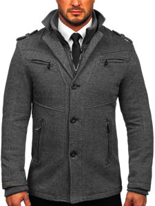 Abrigo de invierno para hombre color gris Bolf 88803