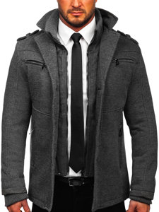 Abrigo de invierno para hombre color gris Bolf 88803