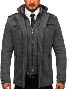 Abrigo de invierno para hombre color gris Bolf 88803