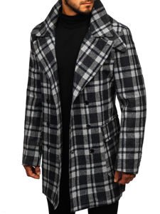 Abrigo de invierno para hombre gris Bolf 1115