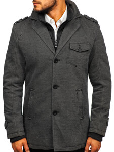 Abrigo de invierno para hombre gris Bolf 88801