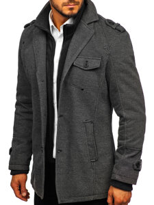 Abrigo de invierno para hombre gris Bolf 88801