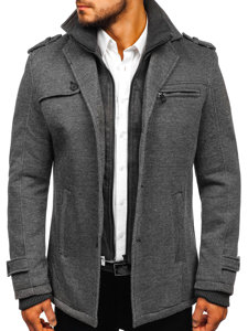 Abrigo de invierno para hombre gris Bolf 88805