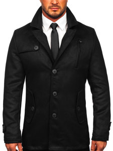 Abrigo de invierno para hombre negro Bolf 3127