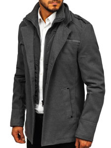 Abrigo para hombre gris Bolf 8856D