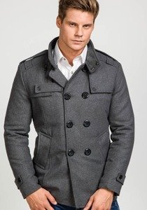 Abrigo para hombre gris Bolf 8857A