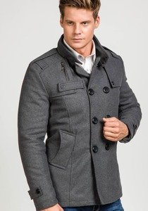 Abrigo para hombre gris Bolf 8857A