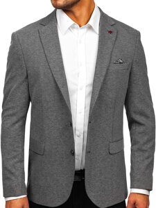 Americana casual para hombre gris oscuro Bolf 023