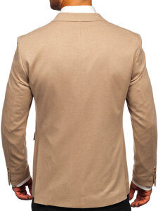 Americana de doble botonadura casual para hombre beige Bolf 001