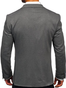 Americana de doble botonadura casual para hombre gris Bolf 004