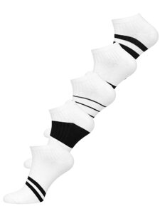 Calcetines invisibles para hombre blanco y negro Bolf M082-5P 5 PACK