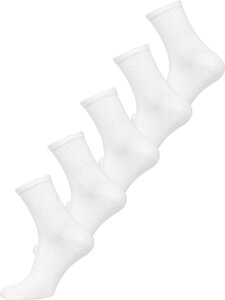 Calcetines para hombre blanco Bolf A8007-5P 5 PACK