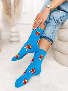 Calcetines para mujer azul Bolf WQ7625-1