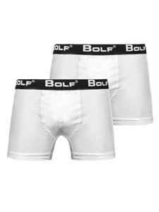 Calzoncillos bóxer para hombre blanco Bolf 0953-2P 2 PACK