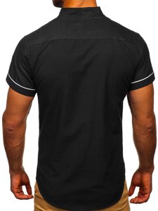 Camisa a manga corta para hombre color negro Bolf 5518