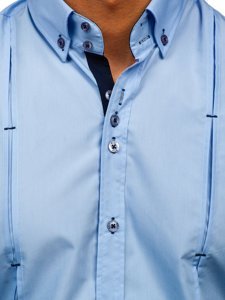 Camisa a manga larga para hombre color azul celeste Bolf 20725