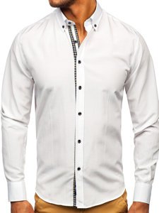 Camisa a manga larga para hombre color blanco Bolf 20715