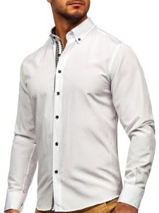 Camisa a manga larga para hombre color blanco Bolf 20715