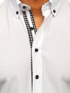 Camisa a manga larga para hombre color blanco Bolf 20715