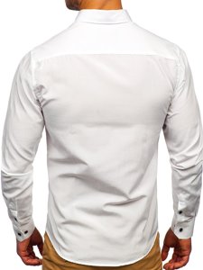 Camisa a manga larga para hombre color blanco Bolf 20715