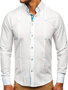 Camisa a manga larga para hombre color blanco Bolf 20725