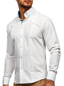 Camisa a manga larga para hombre color blanco Bolf 20725