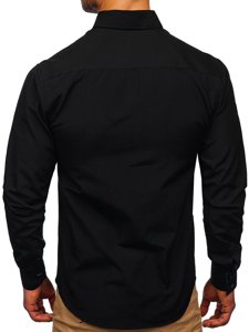 Camisa a manga larga para hombre color negro Bolf 20725