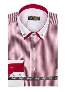 Camisa broker de manga larga para hombre burdeos Bolf 0909