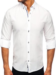 Camisa con manga larga para hombre color blanco Bolf 20717