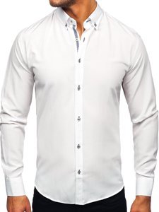 Camisa con manga larga para hombre color blanco Bolf 20717