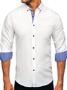 Camisa con manga larga para hombre color blanco Bolf 20719