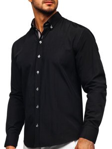 Camisa con manga larga para hombre color negro Bolf 20718