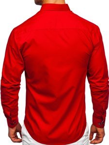 Camisa con manga larga para hombre color rojo Bolf 20719