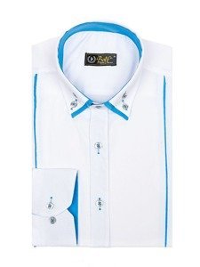 Camisa de hombre elegante con mangas largas blanca Bolf 4744